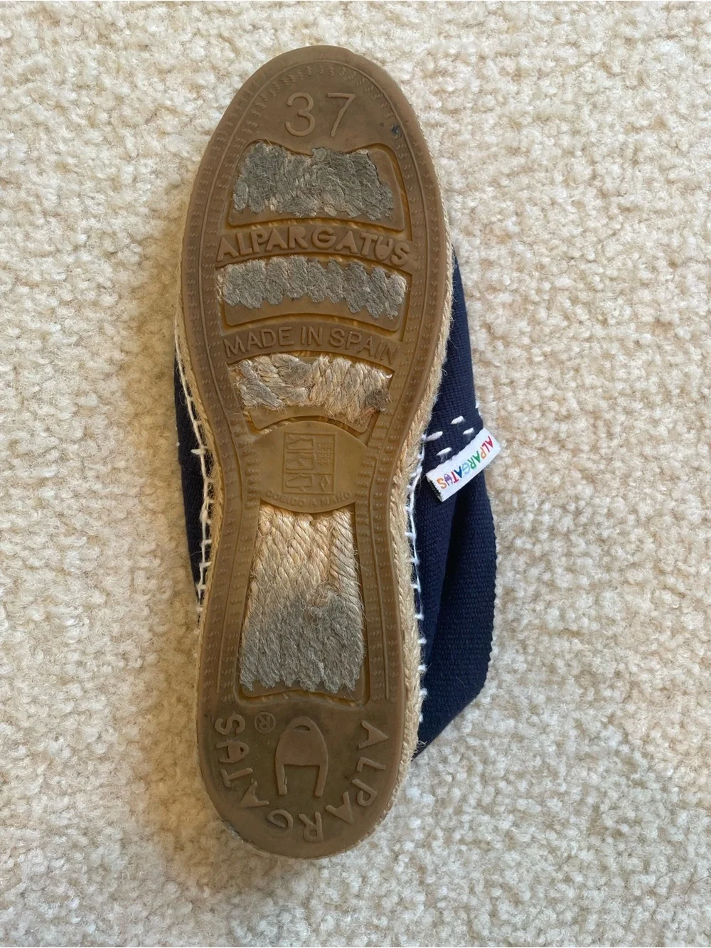 Women's Navy Canvas Espadrilles with Jute Sole